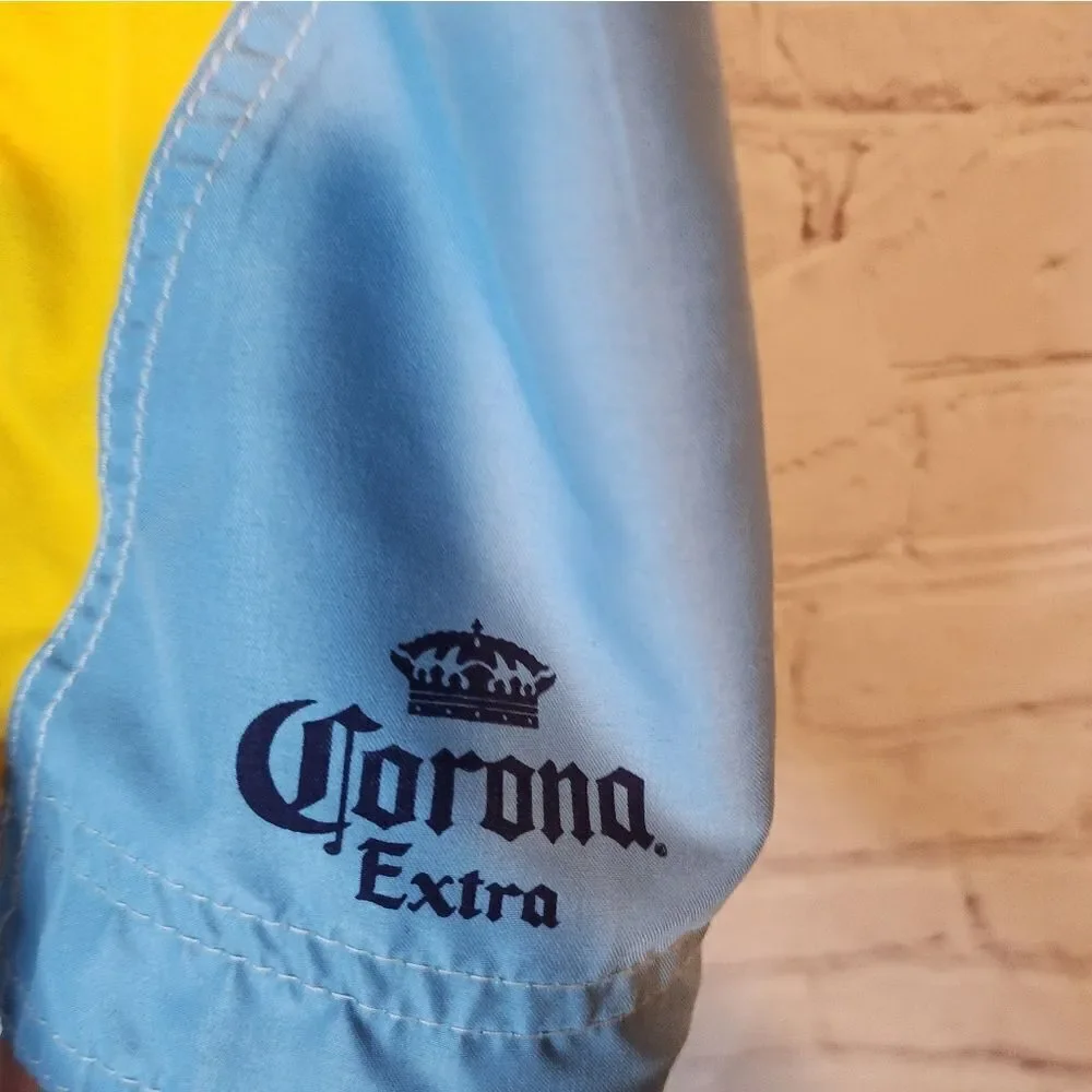 Men's Corona Extra swim trunks, size Large